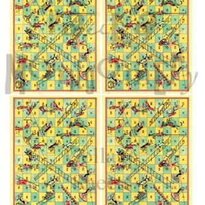 Circus Ladders Franse spel digitale Download Collage blad