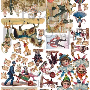 Circus Stuff #3 Digital Download Collage Sheet