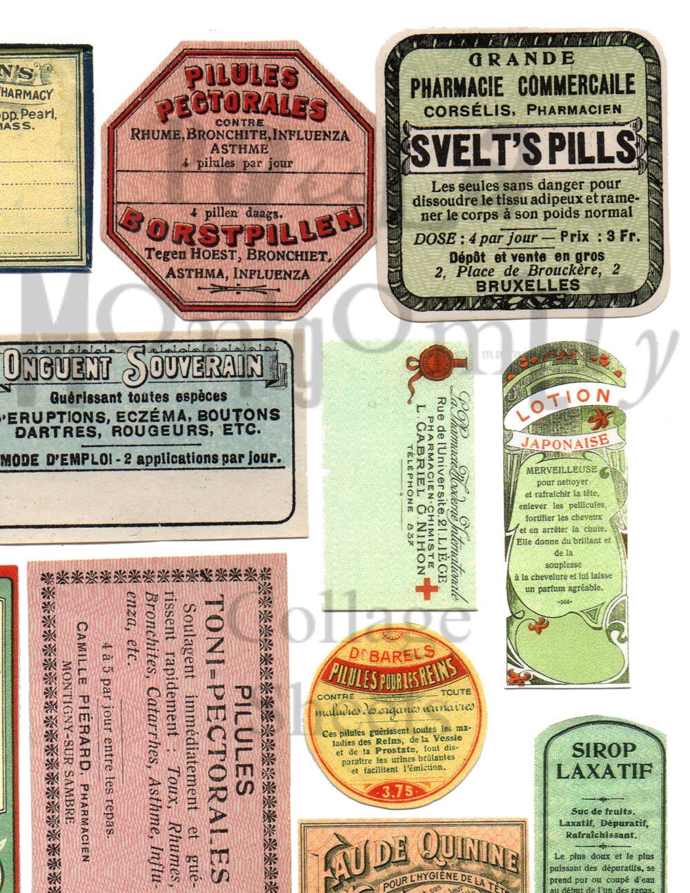 Vintage Medical Labels Number 1 Digital Download Collage Sheet - Etsy