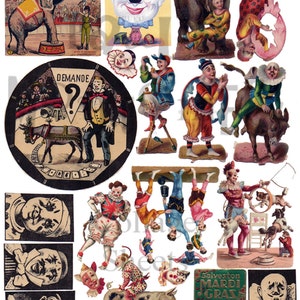 Circus Stuff #4 Digital Download Collage Sheet