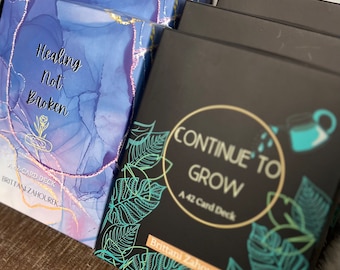Two Healing Affirmation Card Deck Duo: Trauma Support, Spiritual Awakening (HNB and CTG)