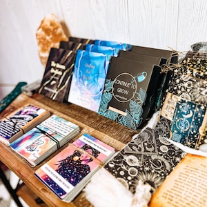 Trilogía de sanación: barajas de cartas del oráculo, cartas de afirmación, sanación, crecimiento espiritual, afirmaciones, citas positivas, ideas de regalos, diario.