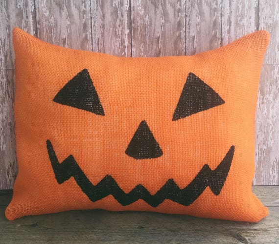 Primitive Jack o Lantern Lumbar Pillow Cover | 18x12 Halloween Décor | Fall  Decor | Room Decor | Decorative Pillows | Gift for her