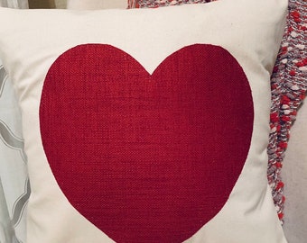 Valentine Heart Pillow Cover, Throw Pillow Cover