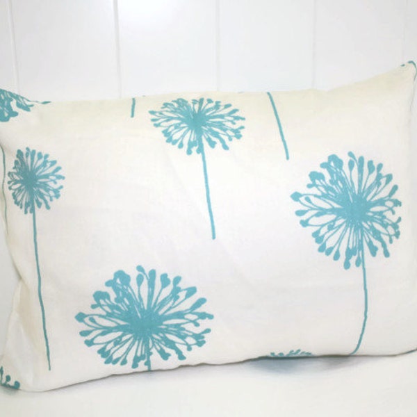 Decorative Lumbar 12x16, 16x16 Pillow Premier Prints: Turquoise Dandelion Pillow Cover