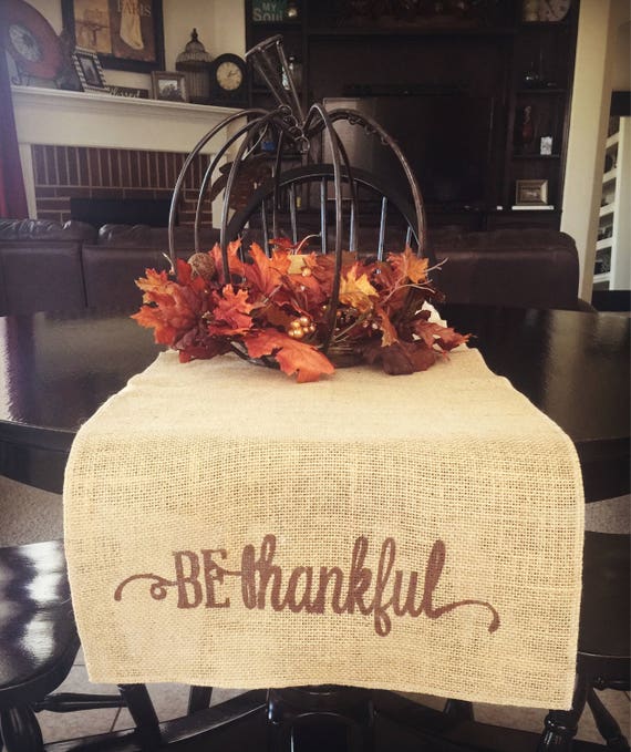 Burlap Hand Made Table Runner Initials W 96/"