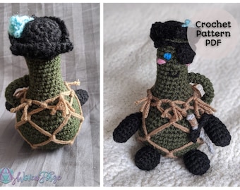 Rummy el Pirata / Crochet Amigurumi / Patrón PDF / Comida / Criatura