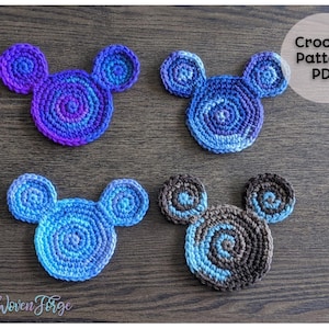 Tri-Circle Coaster Crochet Pattern PDF Mug Rug image 1