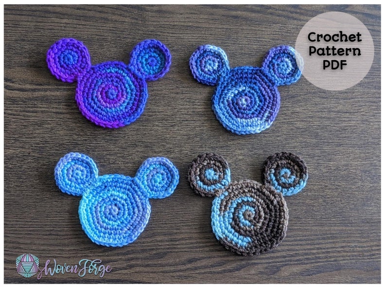Tri-Circle Coaster Crochet Pattern PDF Mug Rug image 1