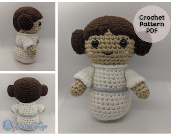Space Princess Bean Buns / Crochet Amigurumi / Patrón PDF / Geeky / Bean Bud