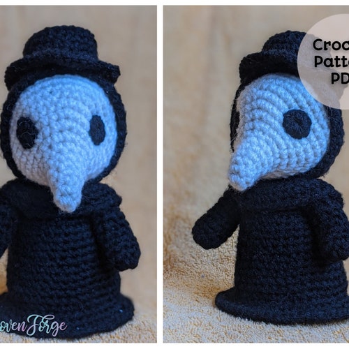 Corvie the Plague Doctor Crochet Amigurumi Pattern PDF Etsy