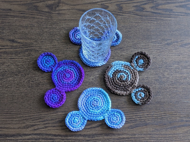 Tri-Circle Coaster Crochet Pattern PDF Mug Rug image 4