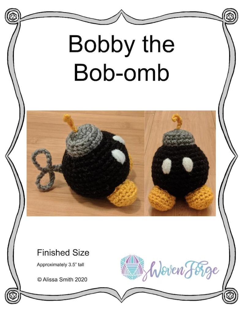 Bobby the Bomb Crochet Amigurumi Pattern PDF Geeky Creature image 4