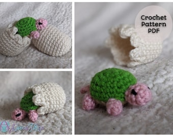 Hank la Tortuga Bebé / Crochet Amigurumi / Patrón PDF / Animal