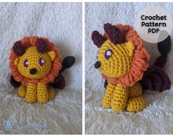 Corey la Mantícora / Crochet Amigurumi / Patrón PDF / Monstruo