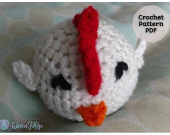 Nugget el Pollo Gordito/ Crochet Amigurumi/ Patrón PDF/ Animal