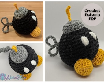 Bobby la Bomba / Crochet Amigurumi / Patrón PDF / Geeky / Criatura