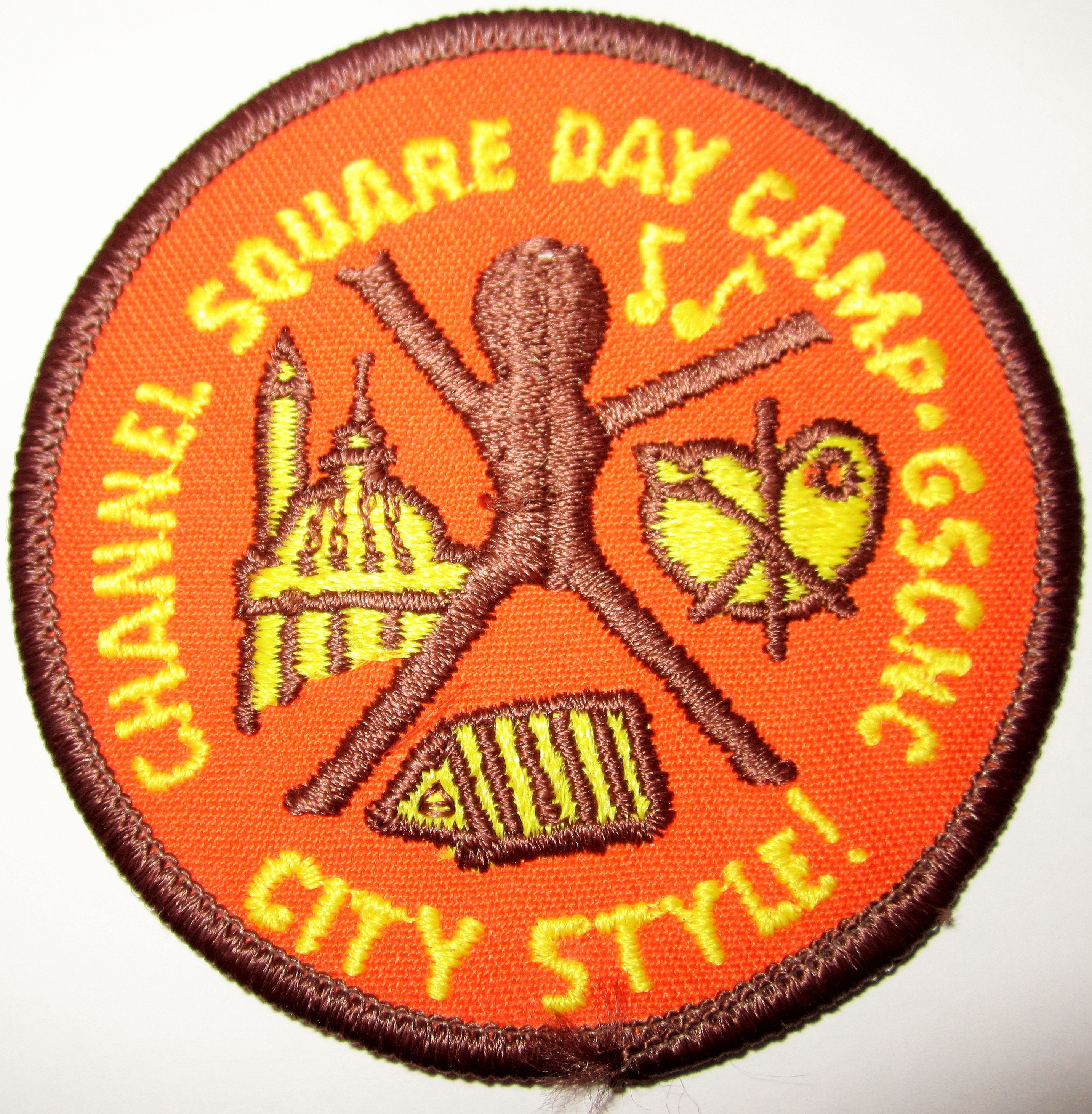 CLEARANCE Vintage Girl Scout Patch channel Square Day Campgscnc/city