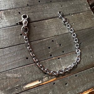 Silver Wallet Chain with Clasp