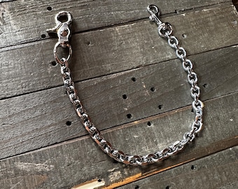 Silver Wallet Chain with Clasp