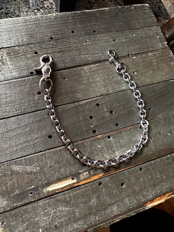 Silver Wallet Chain With Clasp - Etsy
