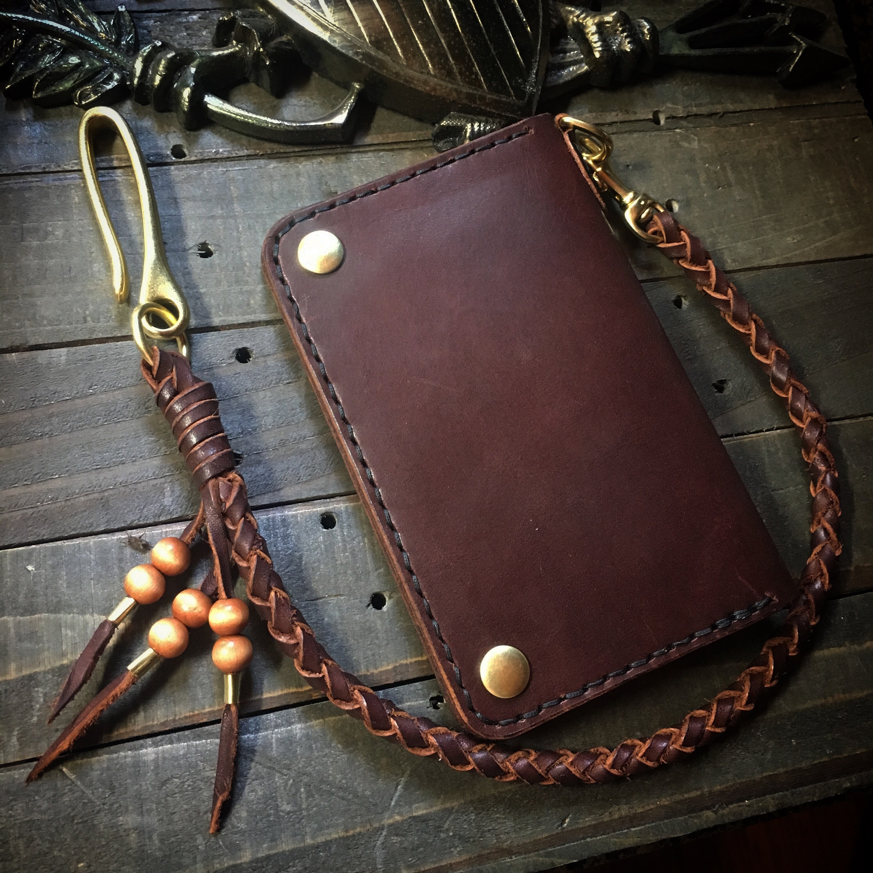 Custom Biker Wallets Handmade Biker Wallet Trucker Wallet Chain Wallet (brown) - Etsy