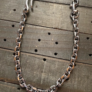 Cadena/gancho de plata (para billetera con cadena)