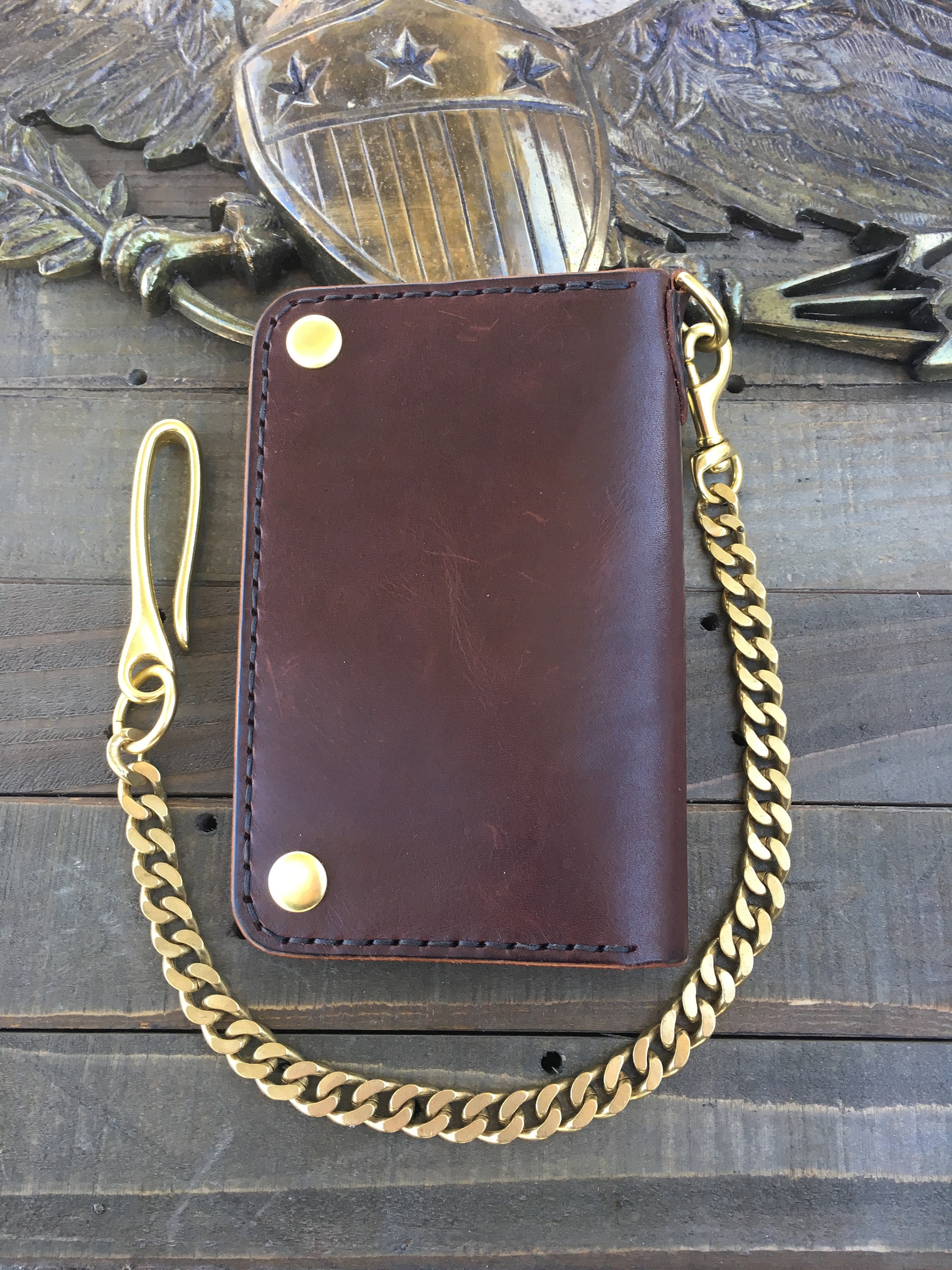 Biker Pocket Book Wallet With Chain Black