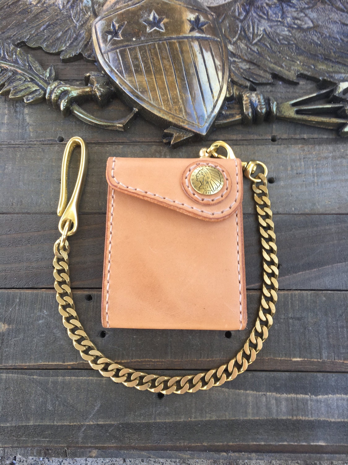 Indian biker wallet Etsy