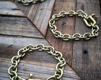 Solid Brass Chain Bracelet