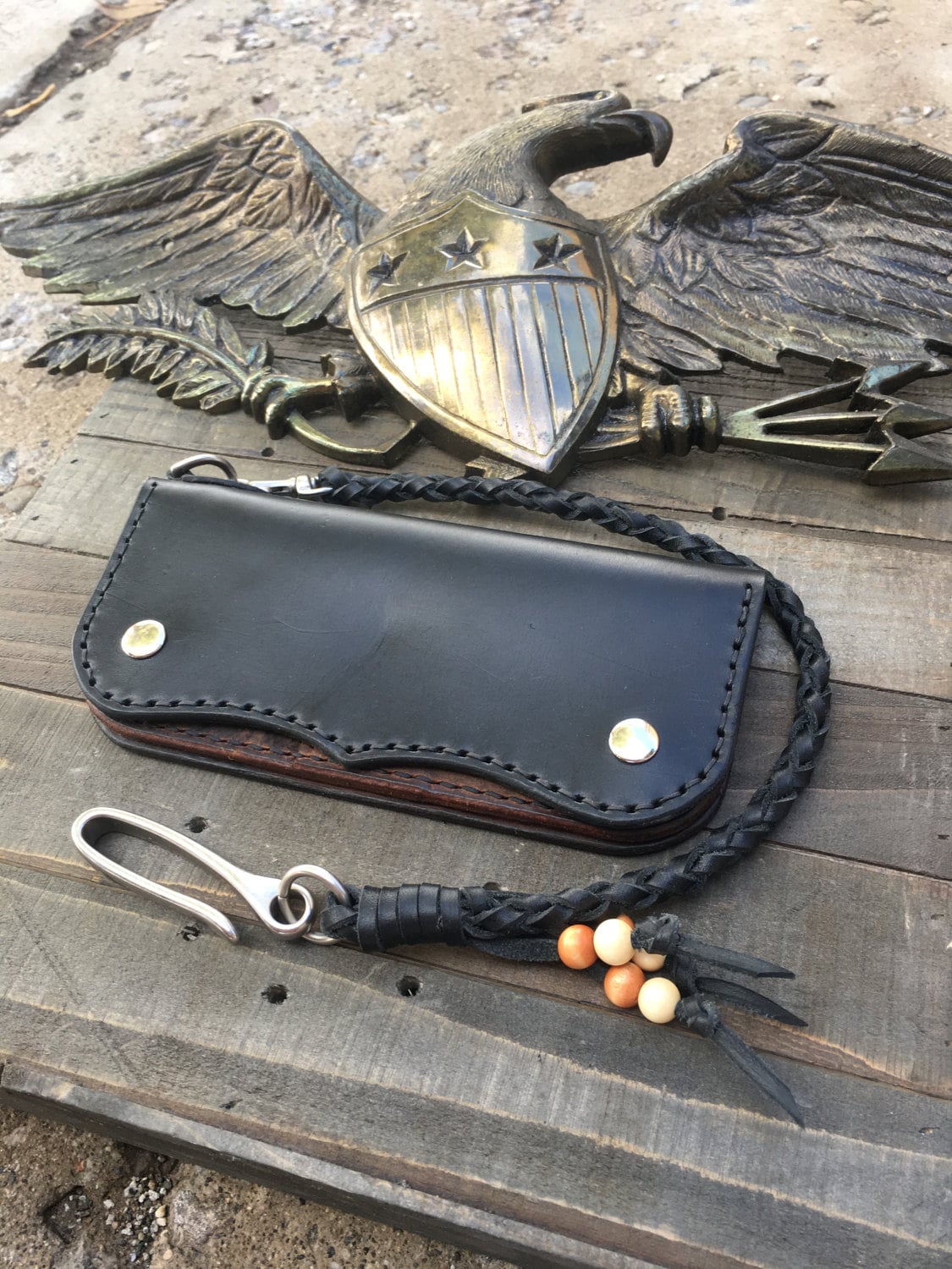 CALEE　 SILVER STAR LEATHER WALLET CHAIN SILVER STAR CONCHO LEATHER WALLET CHAIN – CALEE ONLINE STORE