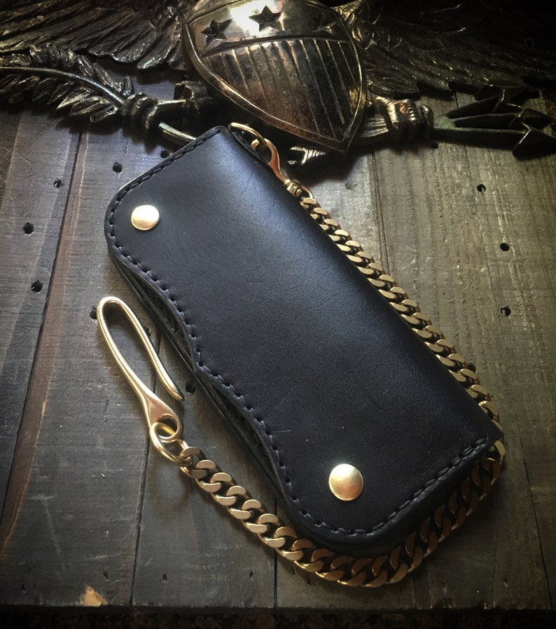long biker wallet with chain