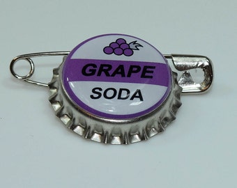 GRAPE SODA bottle cap pin