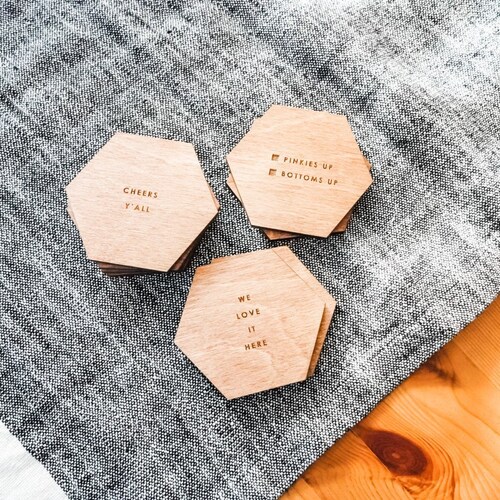 Toast Shaped Cork Coasters Set of 6 Durable Thick Coasters Etsy