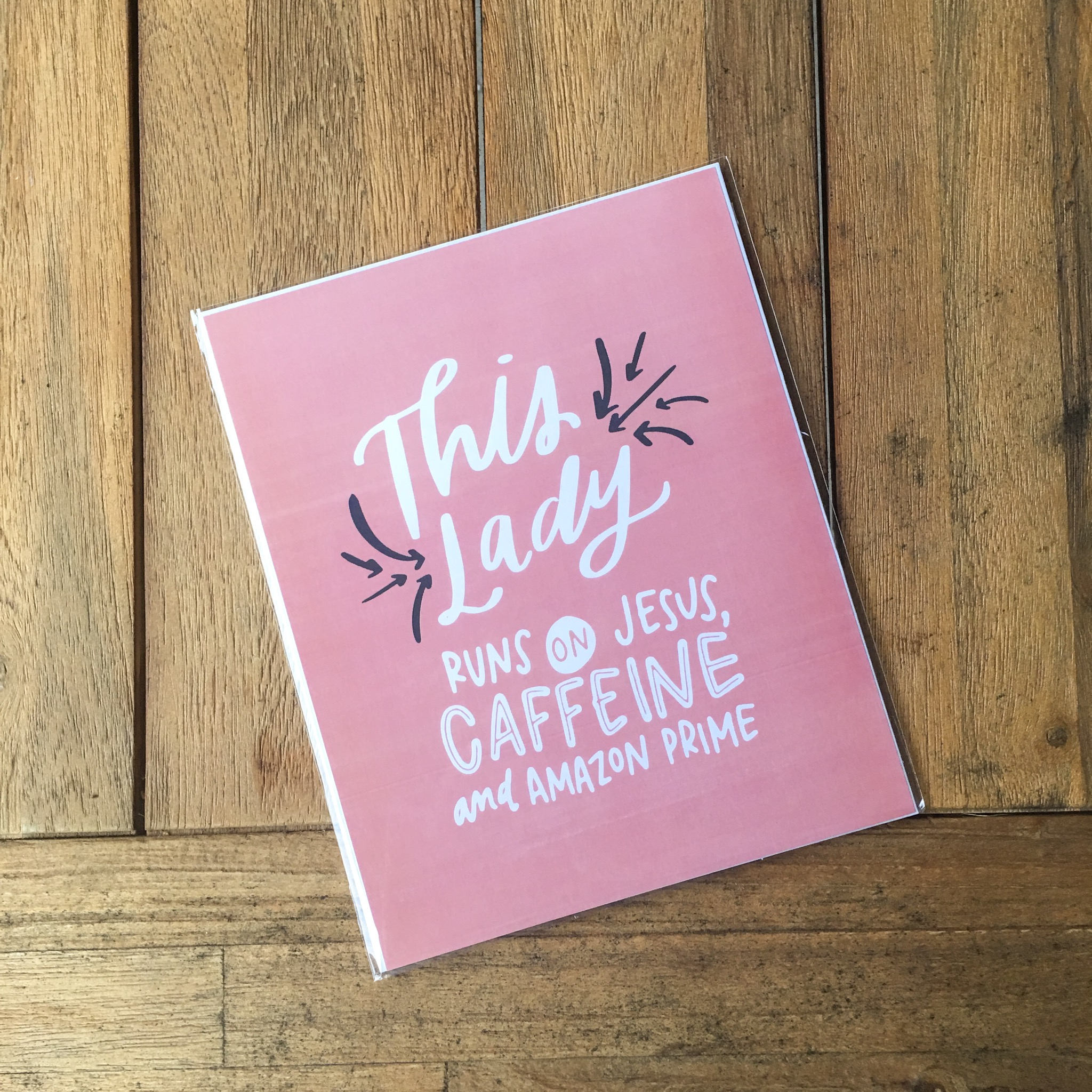 Jesus Caffeine Amazon Prime Art Print Hand Lettered Home Etsy