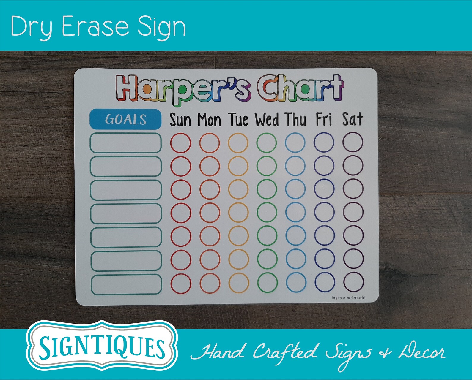 Dry Erase Chore Chart Reusable Chart for Kids Home Chores - Etsy