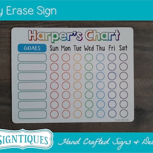 Dry Erase Chore Chart- Reusable Chart for Kids- Home Chores Chart ...