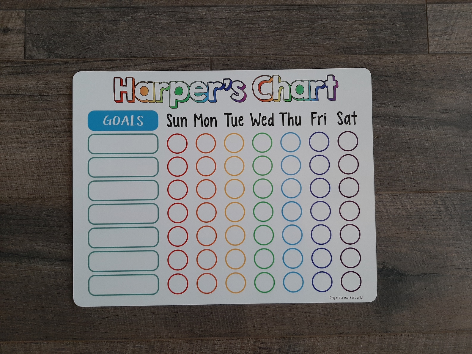 Dry Erase Chore Chart Reusable Chart for Kids Home Chores - Etsy