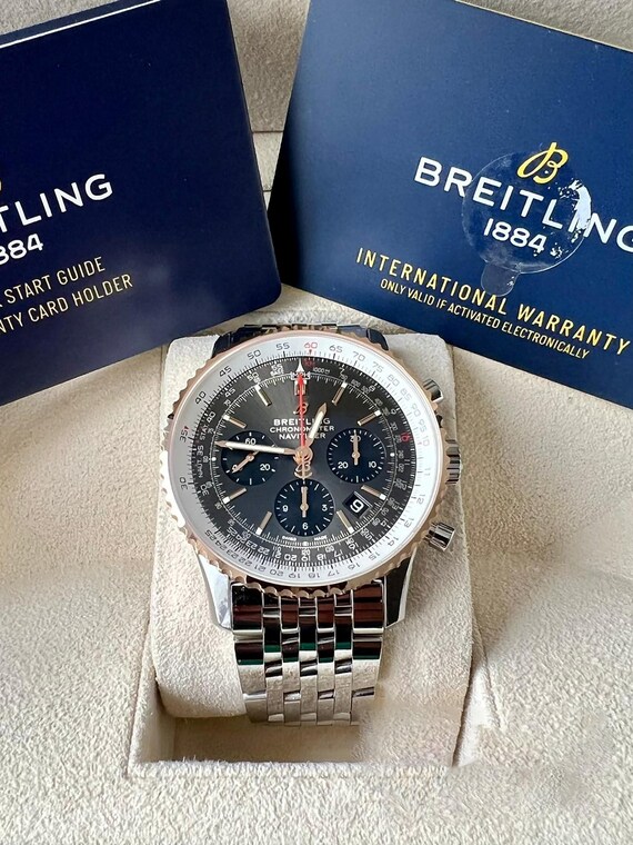 Breitling Ub0121211f1a1 Navitimer 43 Chronograph Etsy