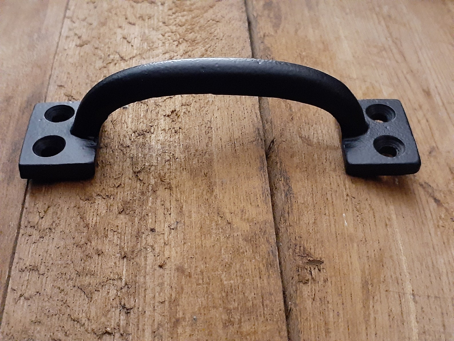 thumbnail image 2 of 4-Pack Hart Lane Farmhouse Cast Iron Cabinet Door Pulls – Matte Black, 4-Inch, Powder Coated Finish 2 of 6