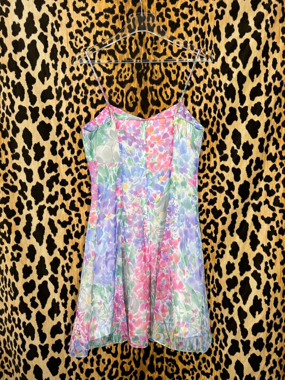 Vintage 90s Beautiful Floral Monet-Inspired Spagh… - image 8