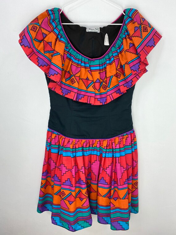 Roberto Dei 70s Aztec Inspired Circle Dress - image 6