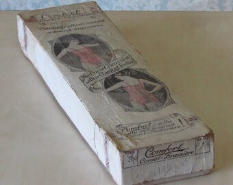 Edwardian Original Box for the "Comfort Corset - Brassiere" • Unique Turn of the Century Advertisement