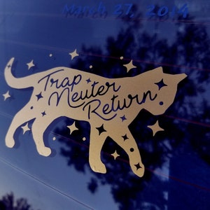 Trap, Neuter and Return (TNR) Decal (ON SALE) | Application Instructions can be Found in Listing Description