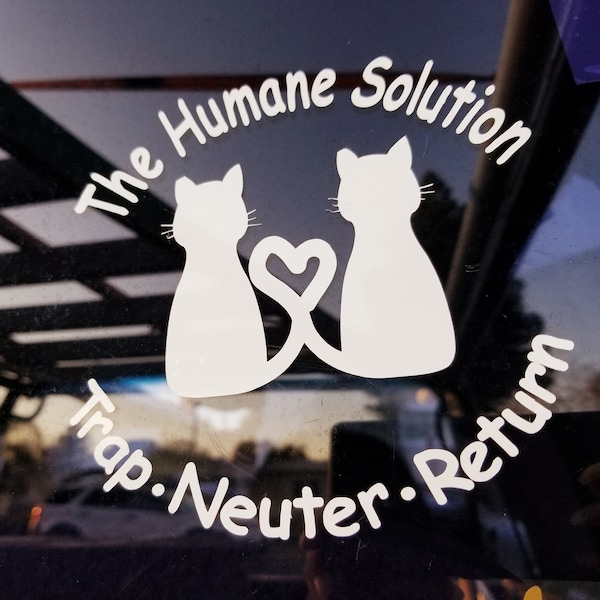 The Humane Solution (TNR) Decal (ON SALE) | Application Instructions can be Found in Listing Description