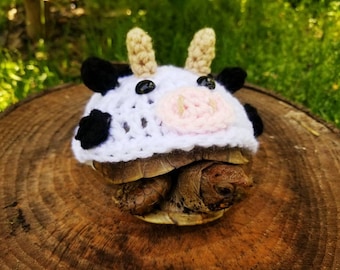 Cow Crochet Costume for Turtles/ Tortoises