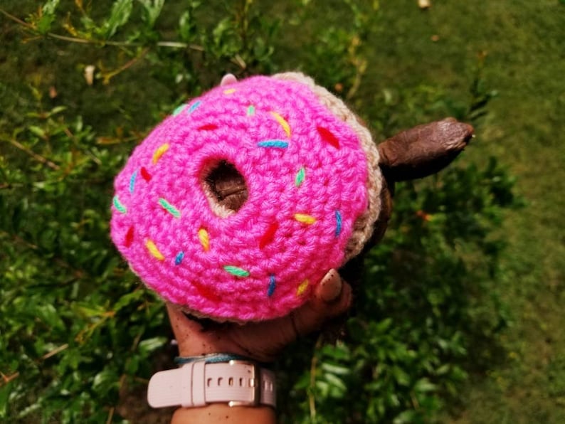 Strawberry Frosted Doughnut Costume for Turtles/ Tortoises image 3