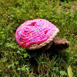 Strawberry Frosted Doughnut Costume for Turtles/ Tortoises image 2