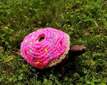 Strawberry Frosted Doughnut Costume for Turtles/ Tortoises