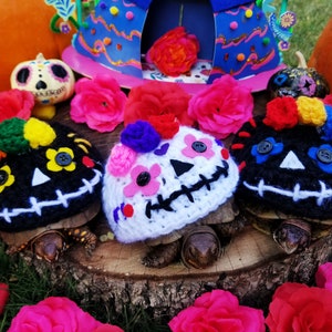 Day of the Dead | Día de los Muertos Inspired Crochet Costume for Turtles/ Tortoises
